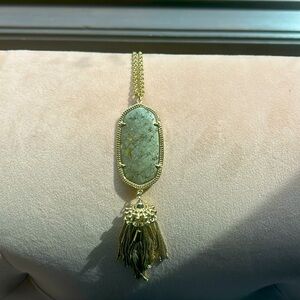 Kendra Scott Rayne Long Pendant Necklace In Pyrite!